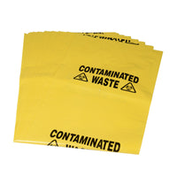 Clinical Contaminated Waste Plastic Bag Disposable, 380 (W) x 940mm (H), 120L - Pack of 10