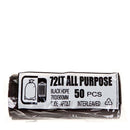 Garbage Bag Bin Liner Black HDPE 72L All Purpose AP72LT 50 Bag Pack