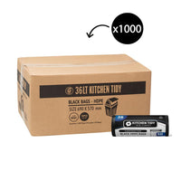 Austar Kitchen Tidy Bin Liners 36 Litre – 690 x 570mm Black Roll 50 (Carton of 1000)