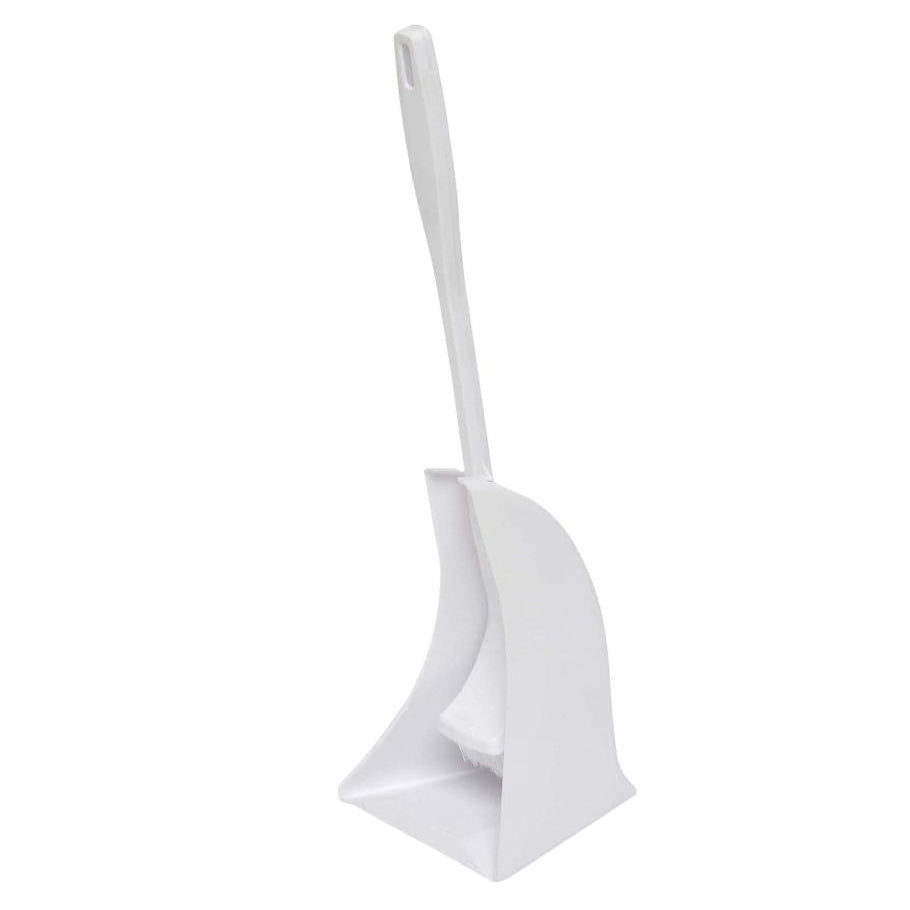 Compass Toilet Brush White Plastic with Holder 38cm – Bathroom Cleaning Set
