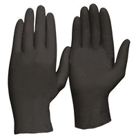 Nitrile Disposable Gloves Black Powder Free Pro Choice Pack of 100
