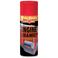 White Knight 300g Flat Black Hi Temp Engine Enamel Spray Paint