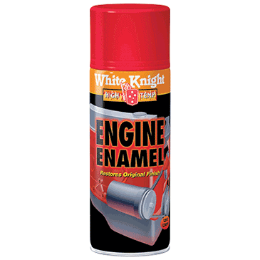 White Knight 300g Flat Black Hi Temp Engine Enamel Spray Paint