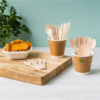 Wooden Dessert Spoon Cutlery Earth Essentials 160mm Pack of 100 -3435047