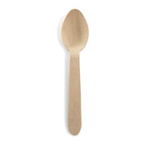 Wooden Dessert Spoon Cutlery Earth Essentials 160mm Pack of 100 -3435047