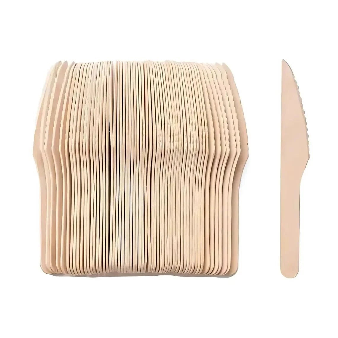 Wooden Knives cutlery Earth Essentials 160mm Pack of 100 -3435041
