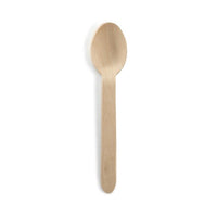 Wooden Teaspoon Cutlery Earth Essentials 100mm Pack of 100 -3435040