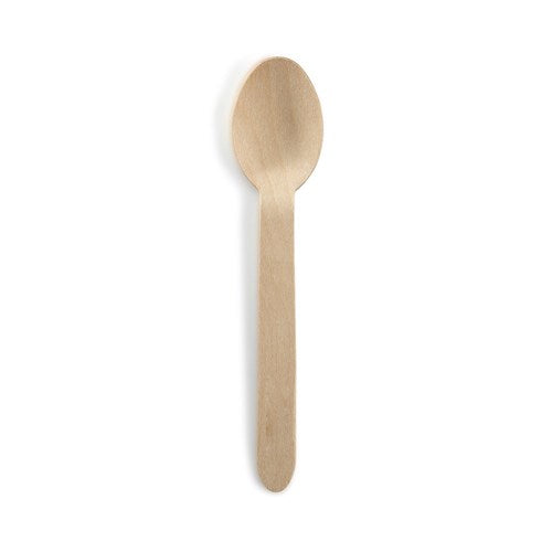 Wooden Teaspoon Cutlery Earth Essentials 100mm Pack of 100 -3435040
