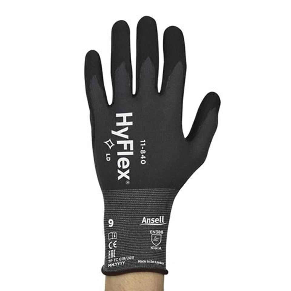 Safety Gloves Nitrile Ansell Hyflex 11-840 Pack of 6