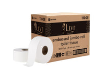 Toilet Tissue Roll Livi 1100E Essentials  2 Ply Jumbo White - 8 Rolls