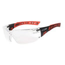 Safety Glasses Scope Speed - Black/Red Frame Anti Fog Anti Scratch - - Box of 10
