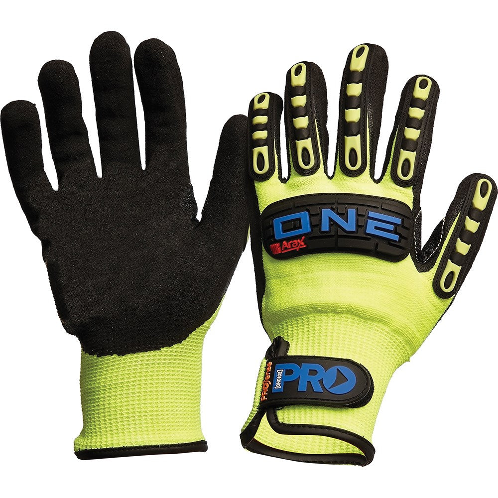 Safety Gloves Padded Cut Resistant  Pro Choice Arax One Nitrile Foam / Cut Resistant Liner Rubber Back Gloves ONECR